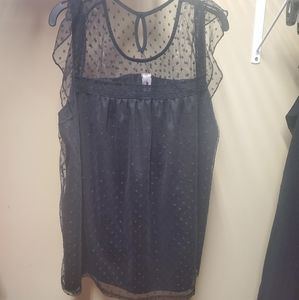 Plus sized black tank top